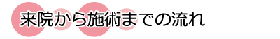 来院から施術までの流れ