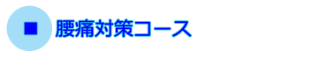 骨盤矯正・腰痛対策コース